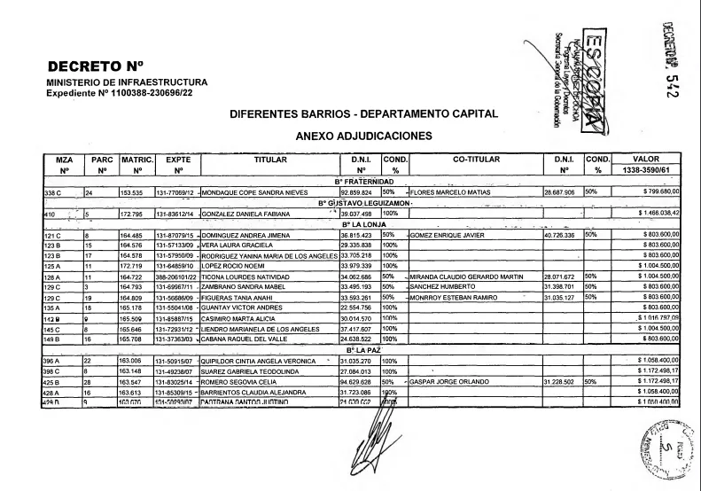 adjudicación 2