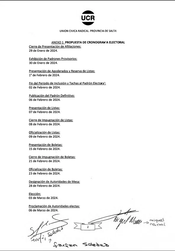 convocatoria elecciones ucr salta