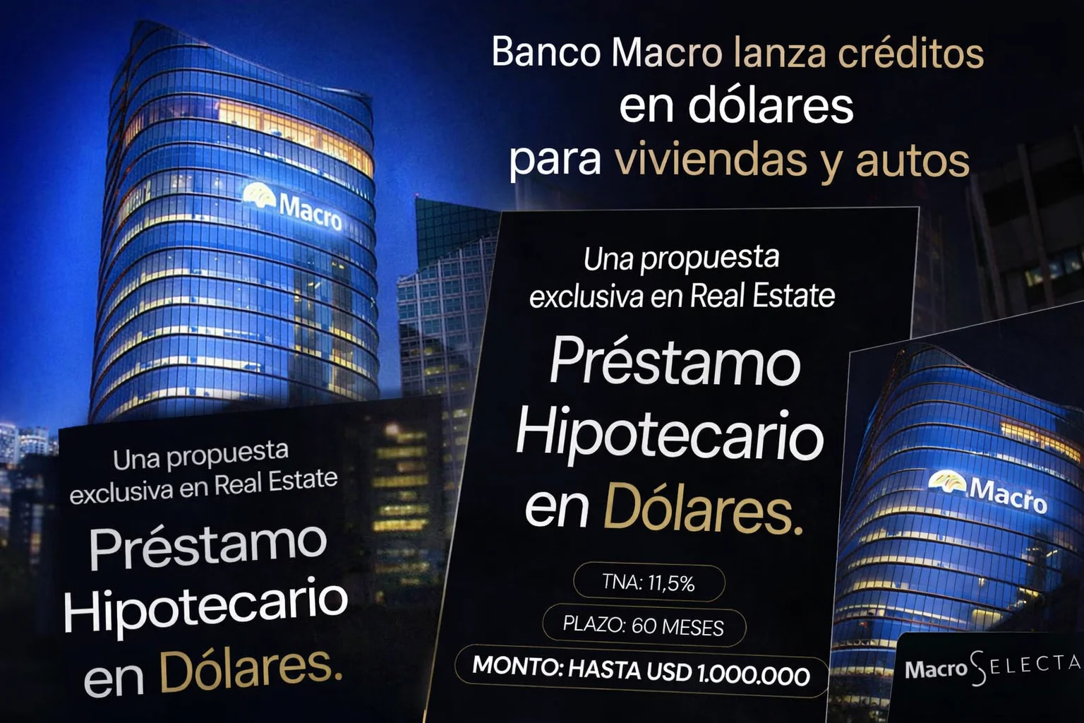 Banco Macro lanza nuevos créditos en dólares para viviendas, autos y ...
