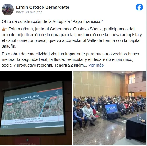 nueva autopista valle de lerma papa francisco