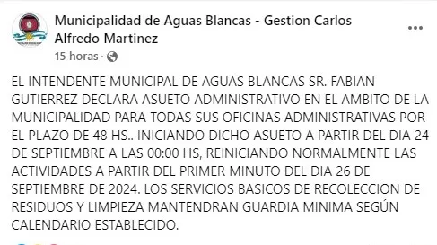 asueto aguas blancas