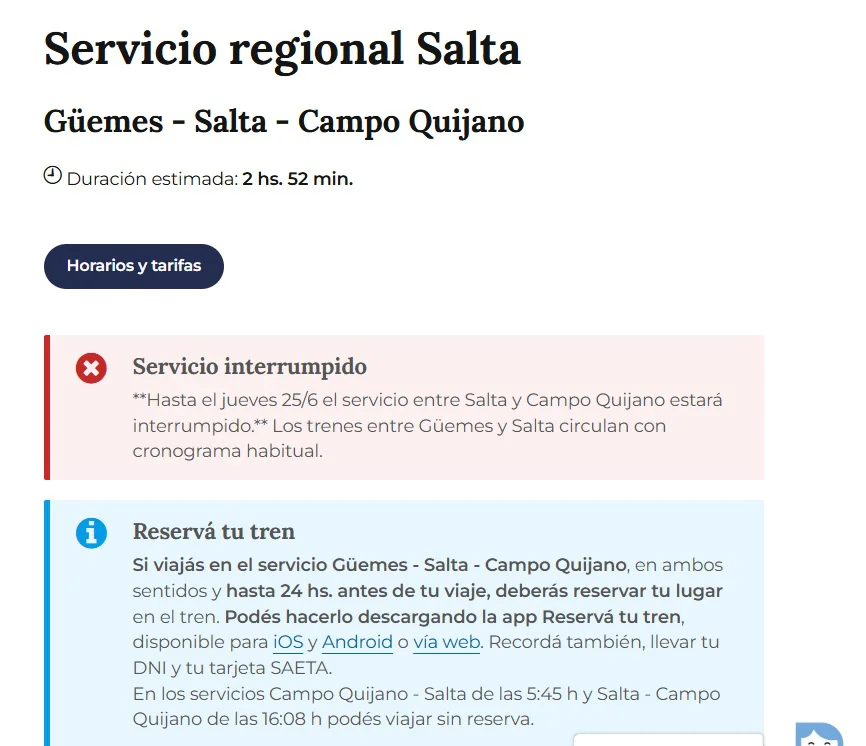 TREN SALTA CAMPO QUIJANO