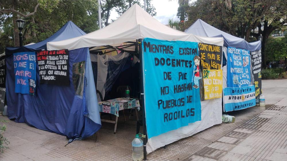 acampe plaza 9 de julio