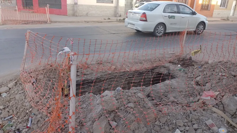 pozo en avenida san martín y 10 de octubre