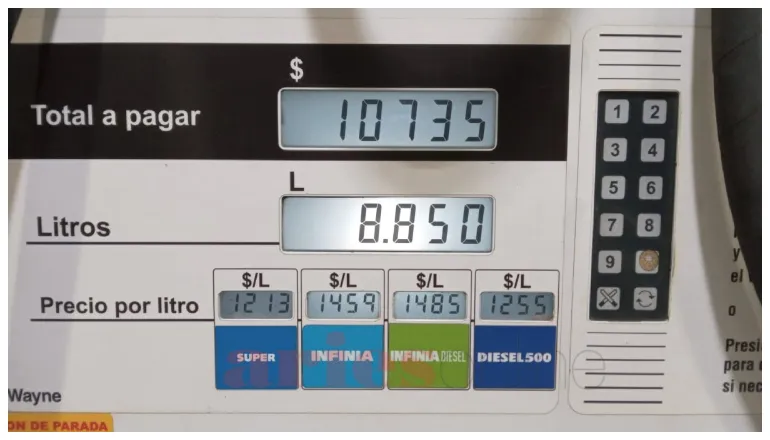 aumento de combustible