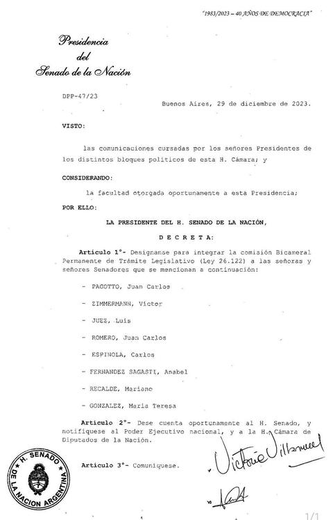 bicameral senado