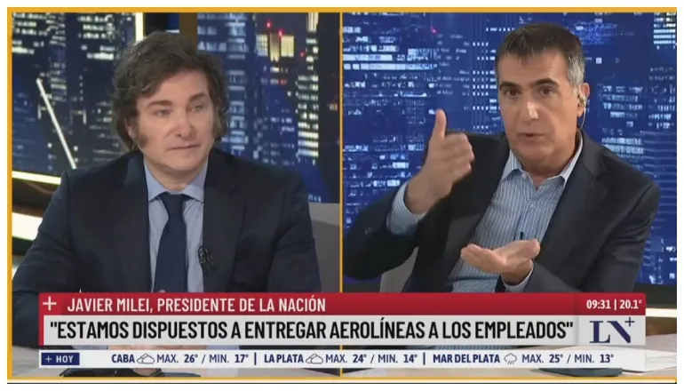javier milei en la nación+ (1)