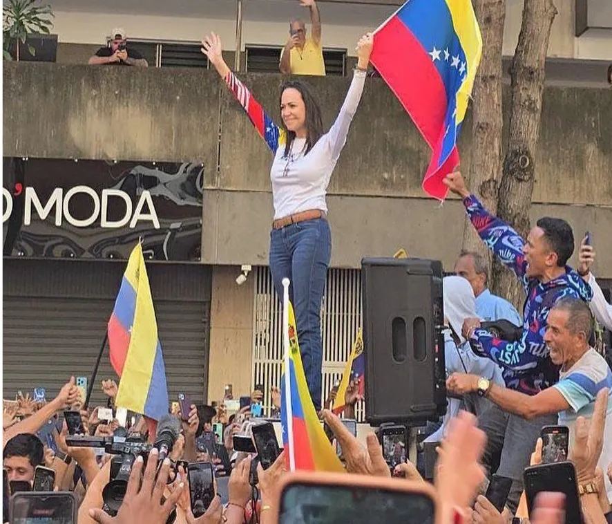 Maria Corina Machado Venezuela protesta