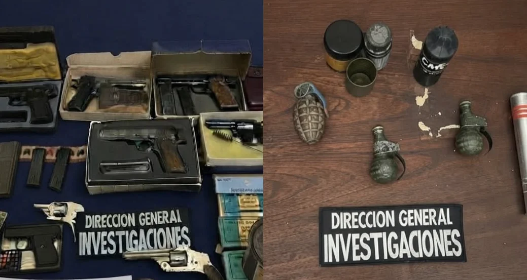 hallanamiento armas y explosivos