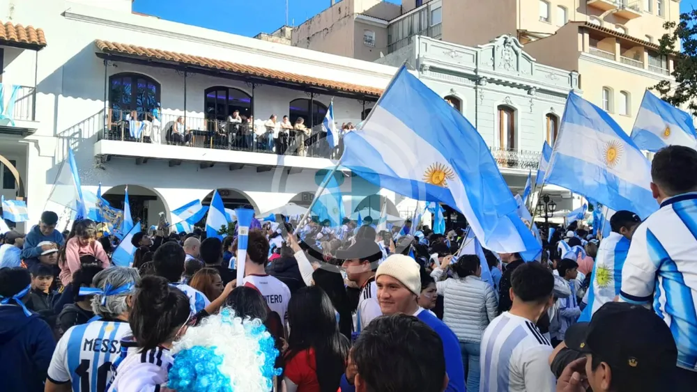 Festejo Argentina Plaza 9-2