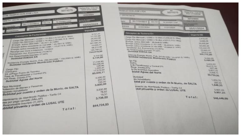 boleta de la luz comercio salteño