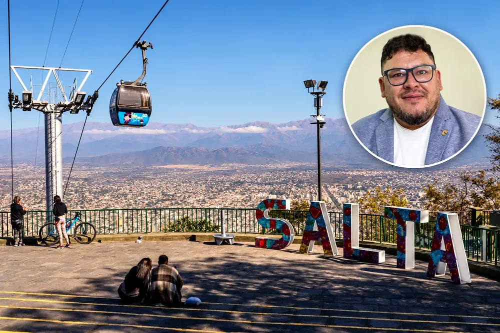 Panorámica de Salta con retrato aéreo