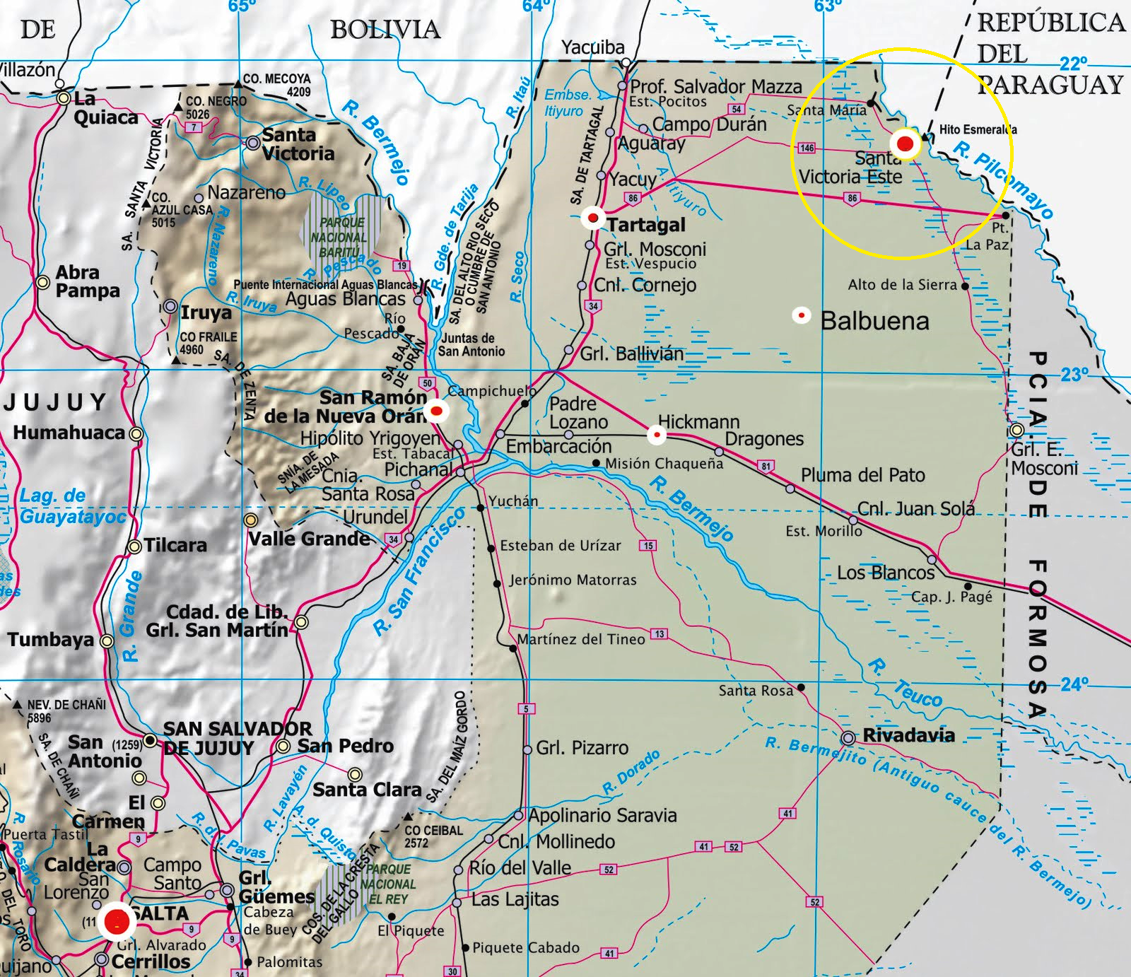 Santa Victoria Este MAPA