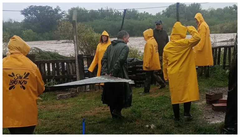 san lorenzo desborde rio arenales