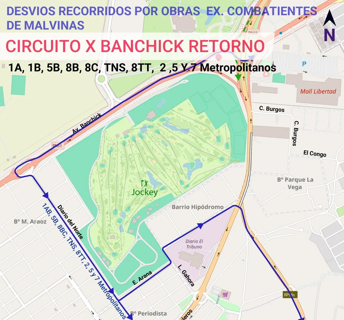 desvio colectivos martes 8 zona sur