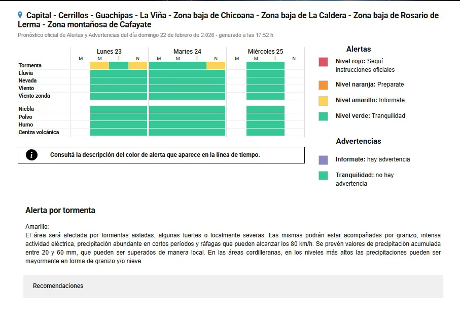 alerta amarilla 23-02-26