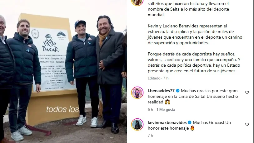 homenaje a los benavides
