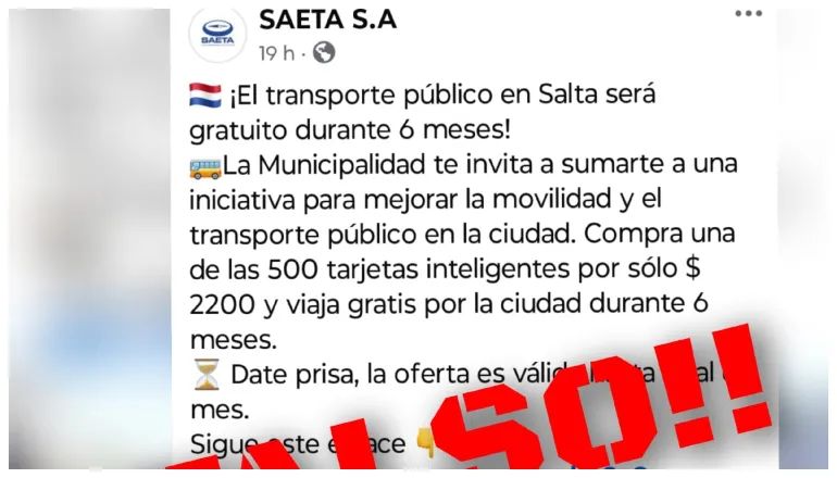 saeta falso