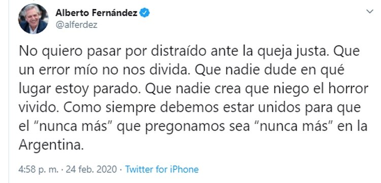 disculpas ALberto