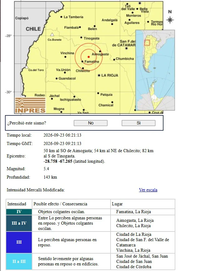 SISMO LA RIOJA
