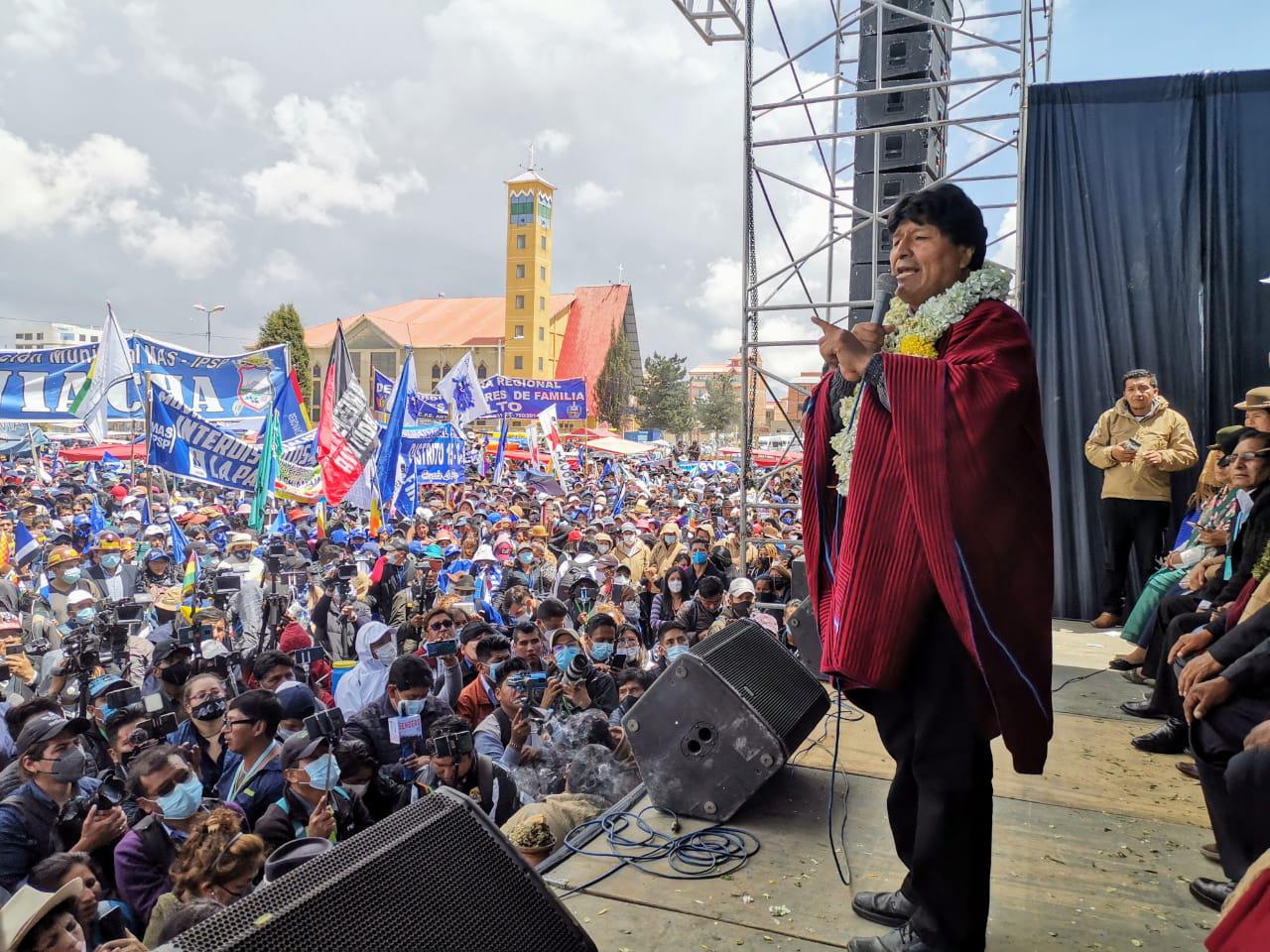 Evo volvió a La Paz