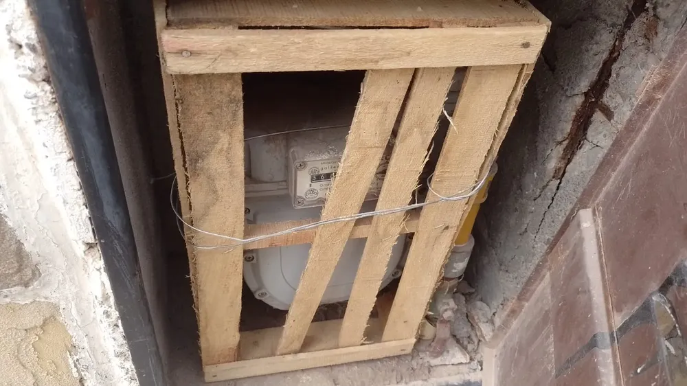 robo caño de cobre medidor de gas