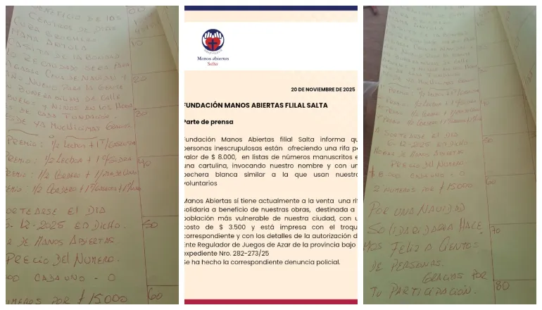 estafa manos abiertas