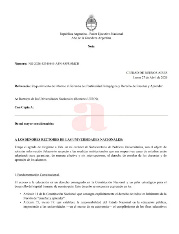 carta universidades