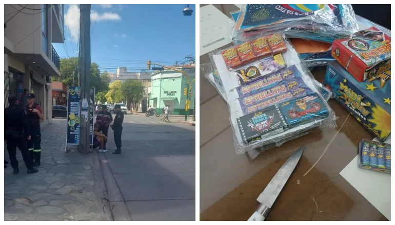 ataque decomiso pirotecnia