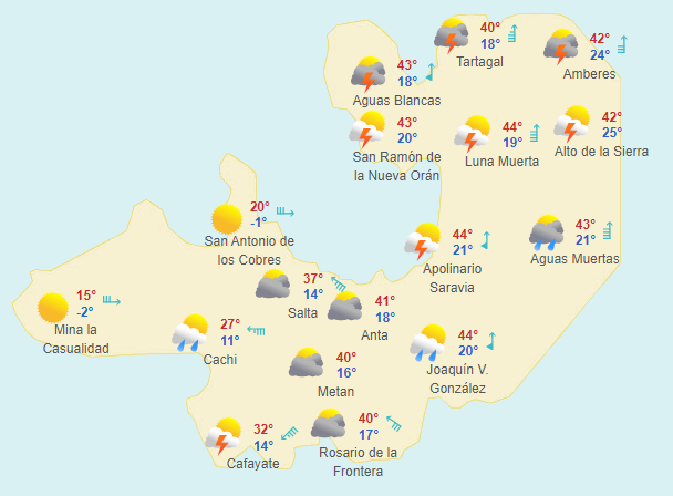 Alerta amarilla por vientos fuertes y lluvias aisladas en siete ...