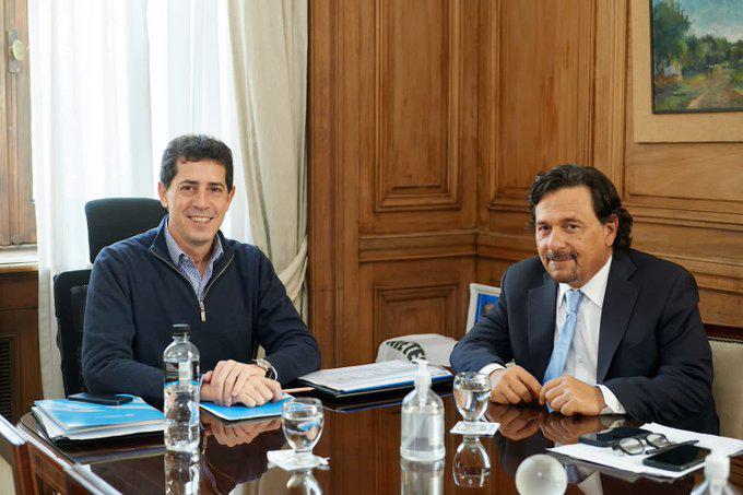 Wado de Pedro recibió a Sáenz antes del viaje a EEUU