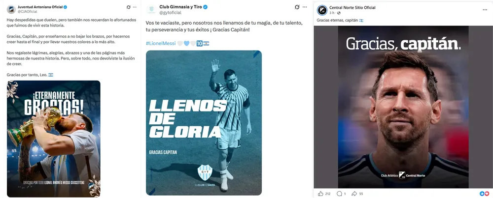 saludos Messi