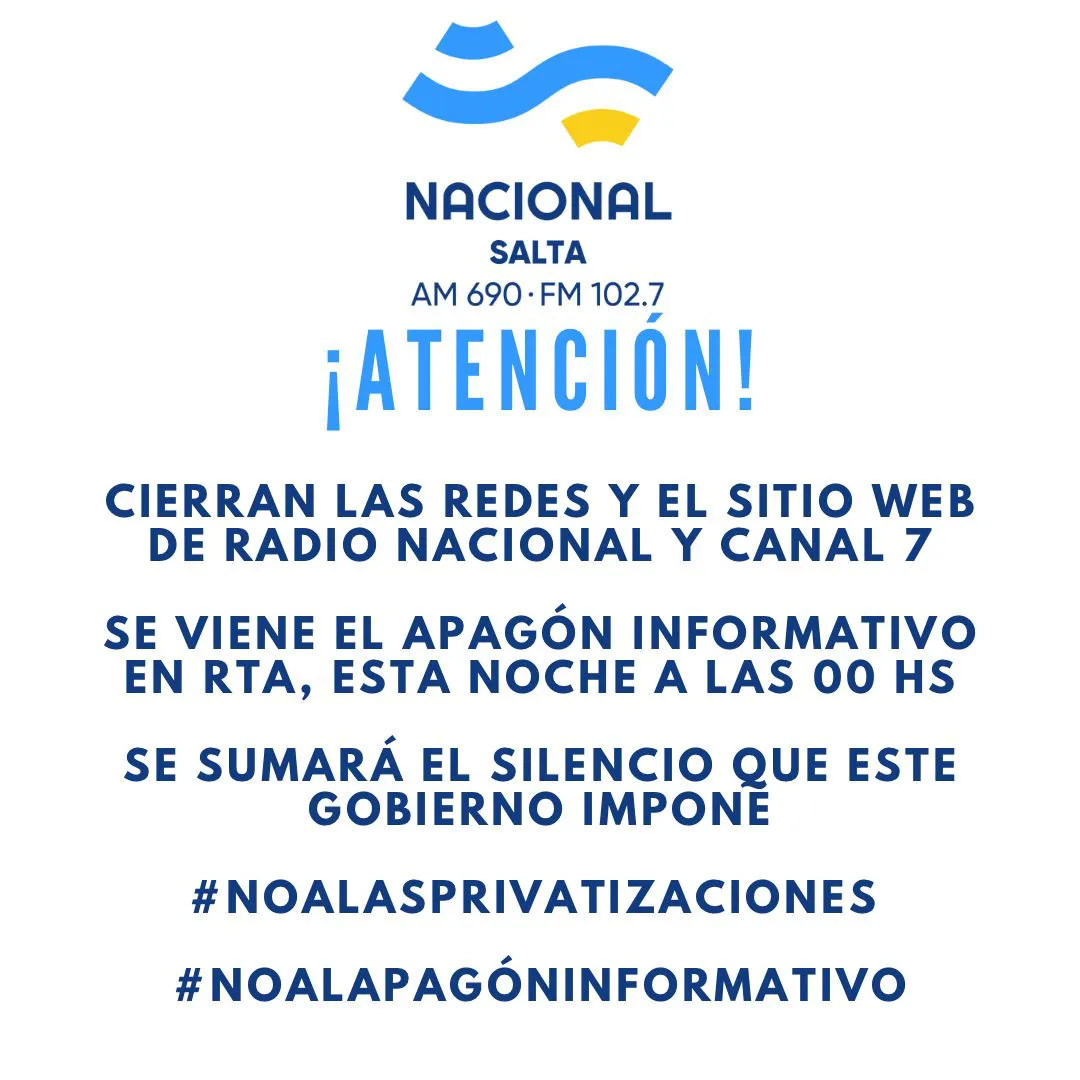 apagon radio nacional salta